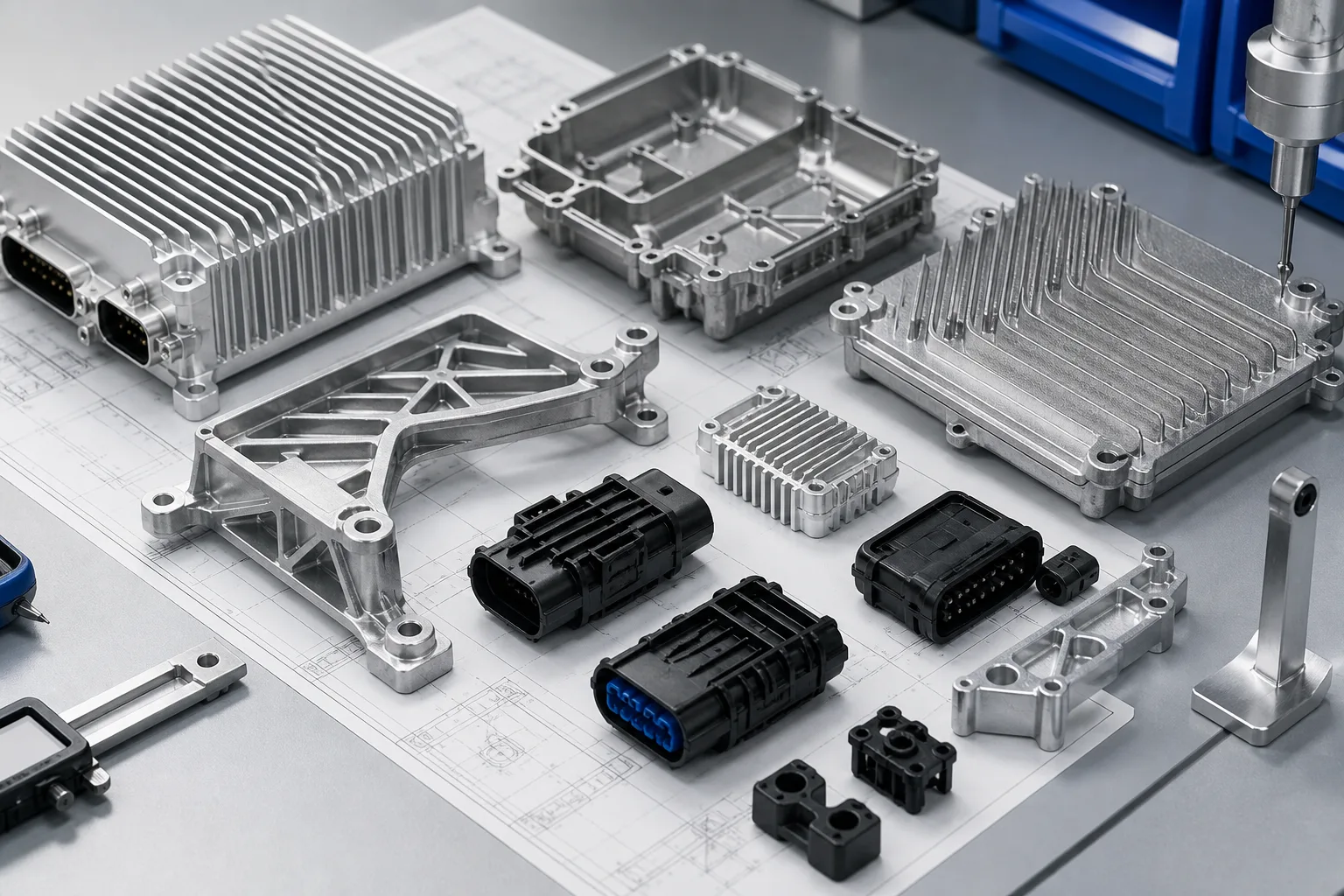 Products &mdash; illustrative manufacturing scene