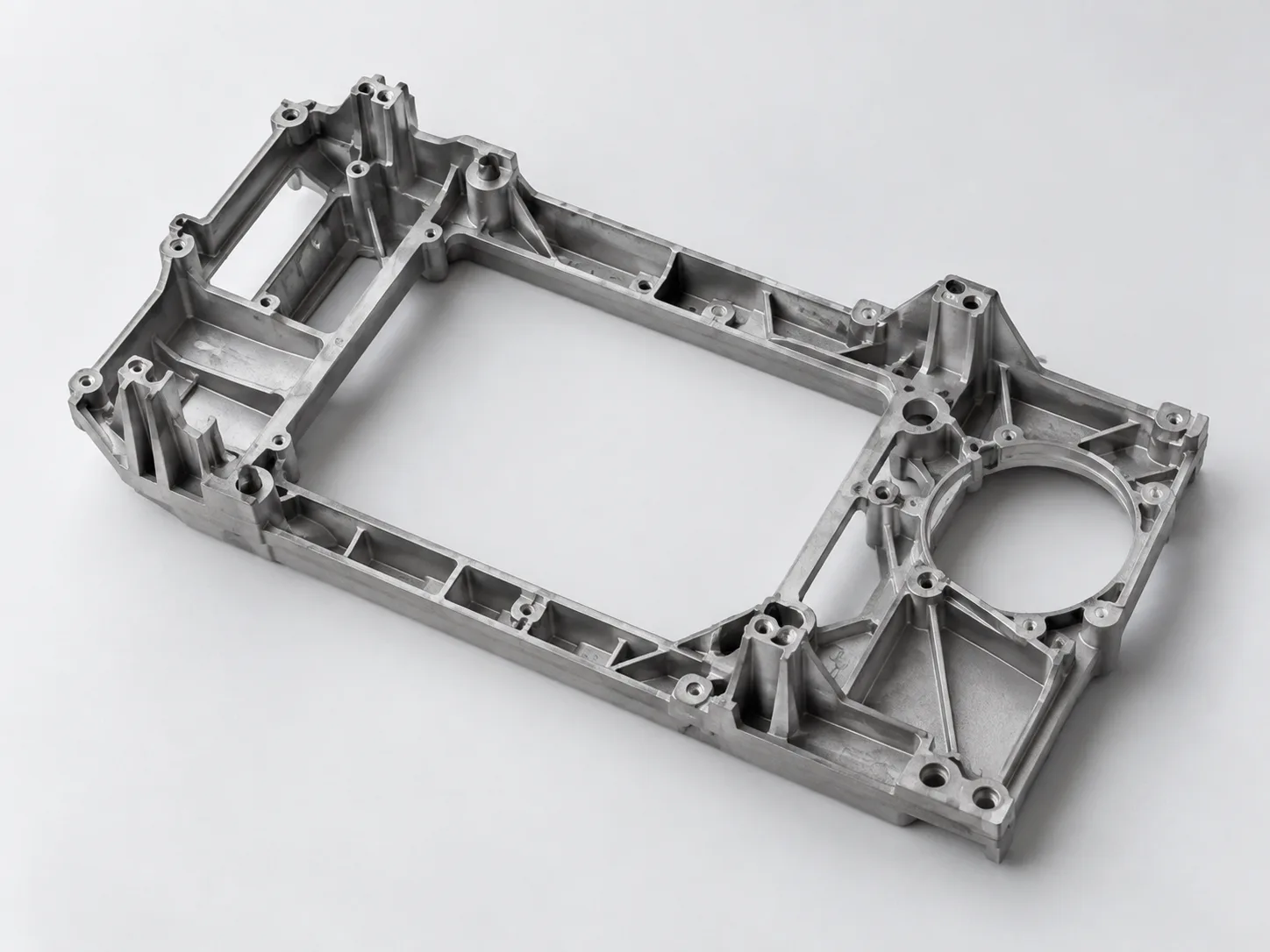 Illustration of a thin-wall ribbed magnesium alloy structural frame
